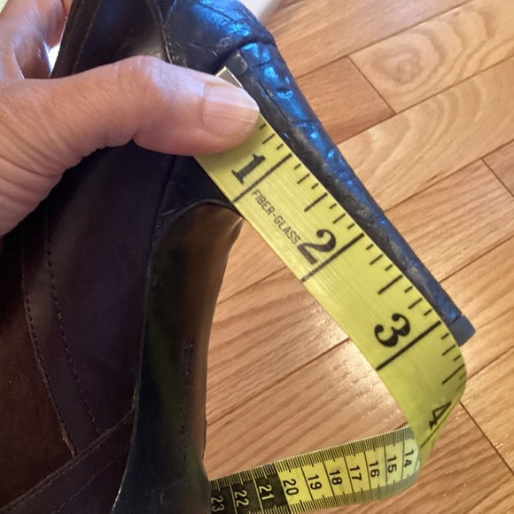 Naturalizer Leather Chocolate Brown Platform Heels, fit 6.5-7 - Picture 8 of 15